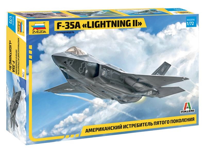 Сборная модель ZVEZDA Американский истребитель пятого поколения F35A, 172