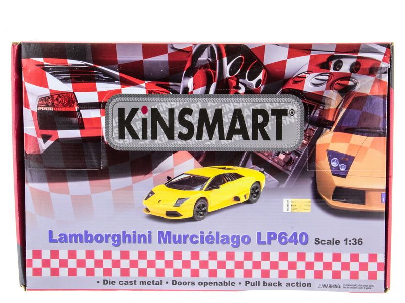 Машина Kinsmart LAMBORGHINI MURCIELAGO LP640 инерция 112шт 136 бк