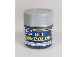 Краска эмаль для пластика тм MRHOBBY  10мл SUPER SILVER, шт