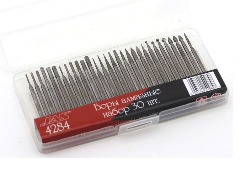 Боры алмазные, набор 30 шт, Lux JAS4284 , шт