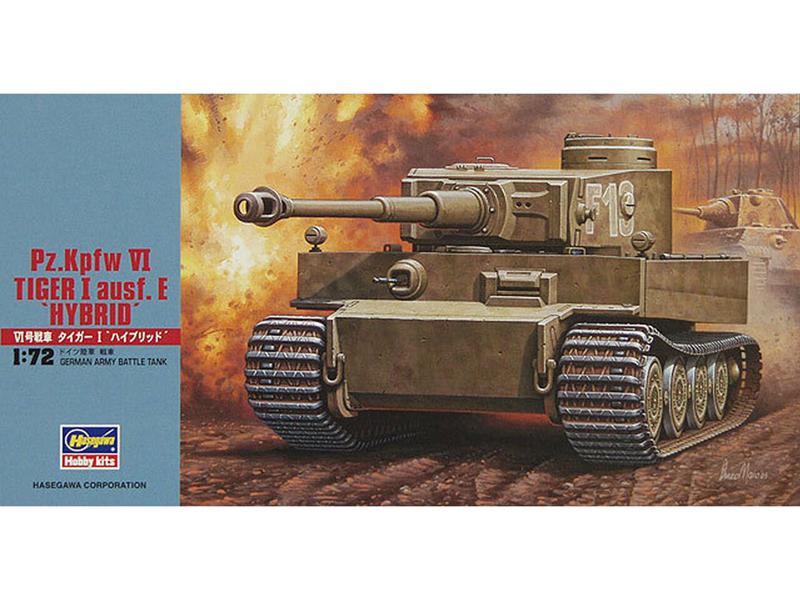 Сборная модель Hasegawa Танк PzKpfw VI TIGER I HYBRID, 172