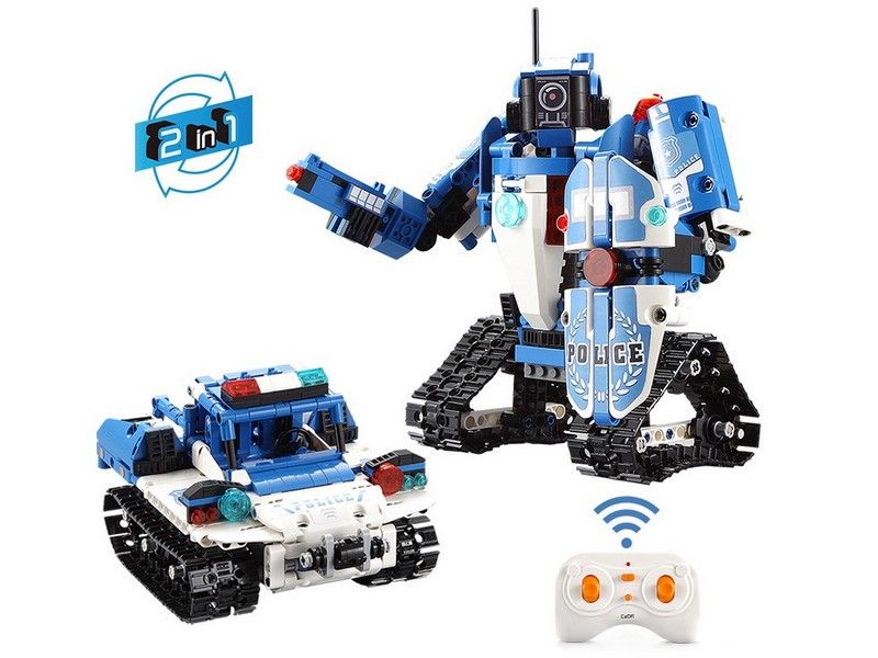 Радиоуправляемый конструктор CaDA 2 в 1 полицейский роботтрансформер 556 деталей