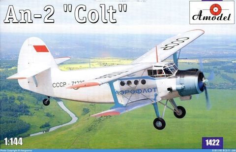 Сборная модель  Антонов Aн2 Colt легкий транспортный самолет Amodel