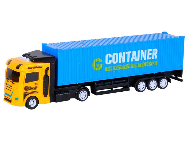 Машина AUTODRIVE Контейнеровоз фрикционный со светом и звуком, желтый вк 356,512 см