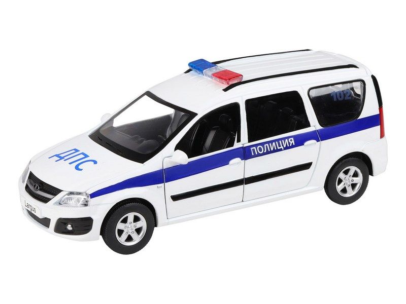 Машина АВТОПАНОРАМА LADA LARGUS Полиция, 124, свет, звук, инерция, вк 24,512,510,5 см