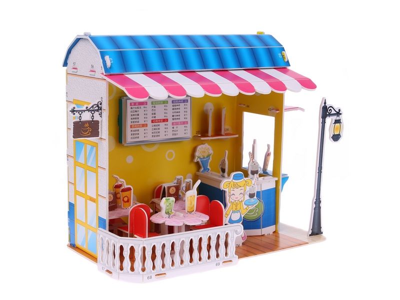 3D пазлы из пенокартона КОКТЕЙЛЬБАР 55 деталей, 4 листа