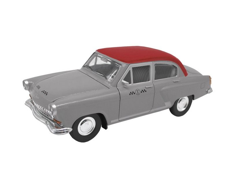 Машина АВТОПАНОРАМА Волга ГАЗ21 Такси,  серый, 124 свет звук эффекты, вк 261211