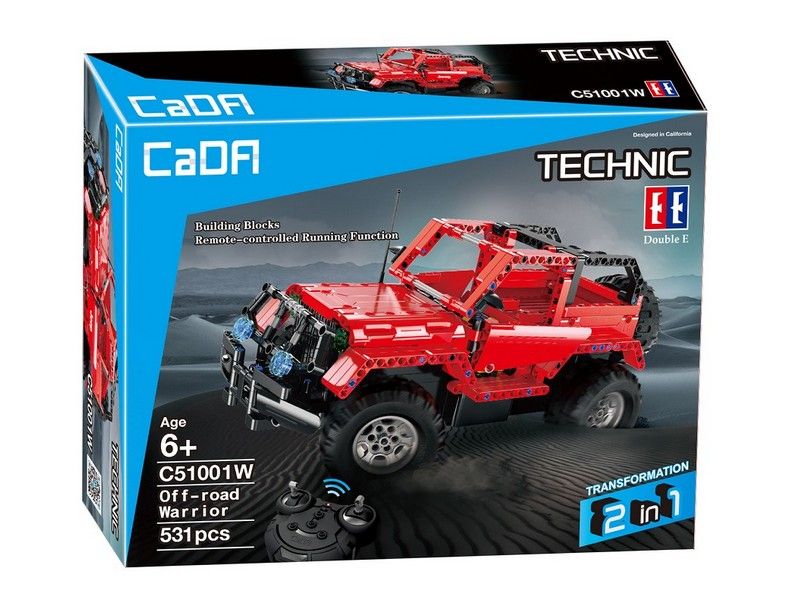 РУ конструктор CaDA Technic машина Jeep Wrangler 531 деталь
