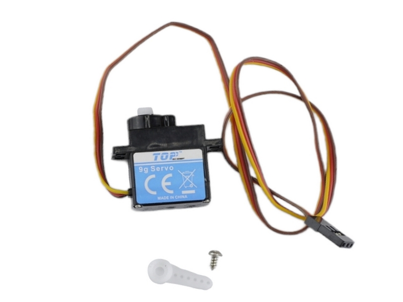 Сервомашинка 9g для самолета Top RC Riot закрылки, выход подсветки, провод 400мм