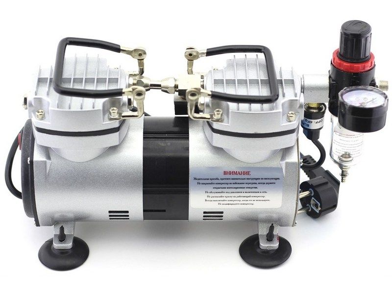 Компрессор JAS 1205, с регулятором давления, автоматика, два режима работы, два цилиндра