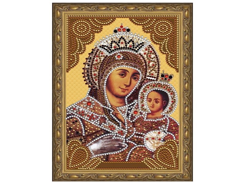 Алмазная 5D мозаика с нанесенной рамкой 20х30 ВИФЛЕЕМСКАЯ БОЖИЯ МАТЕРЬ 10  цветов