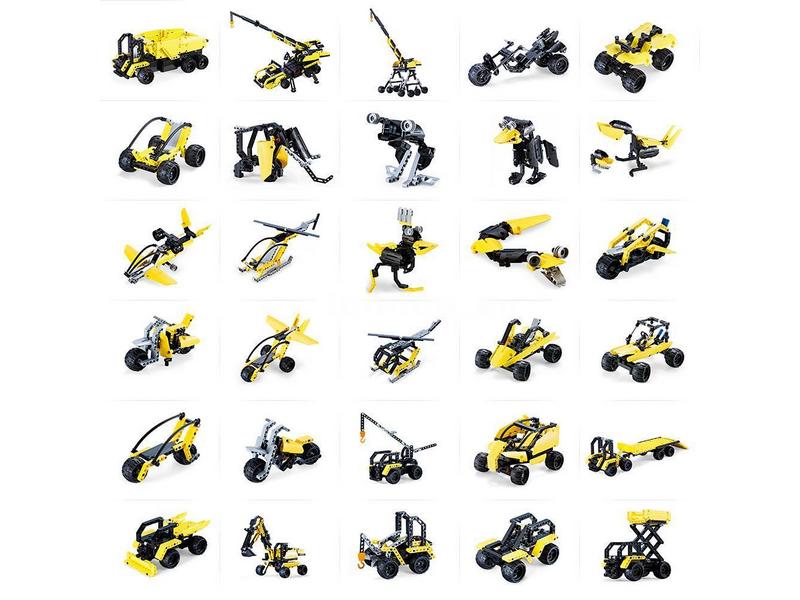 Конструктор CaDA Technic набор для сборки 30 моделей техники, мотоциклов и животных 827 деталей