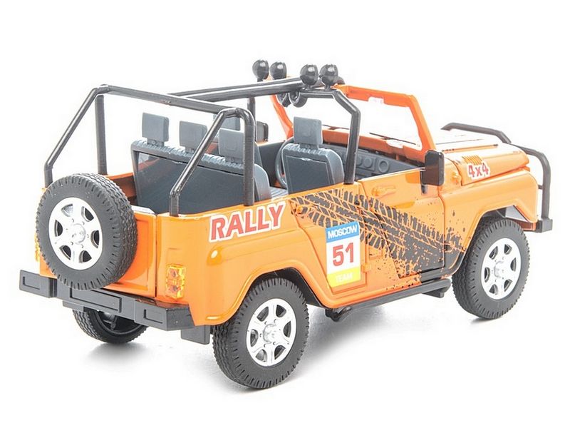 Машина АВТОПАНОРАМА УАЗ469 124 вк 221211 см, оранжевая