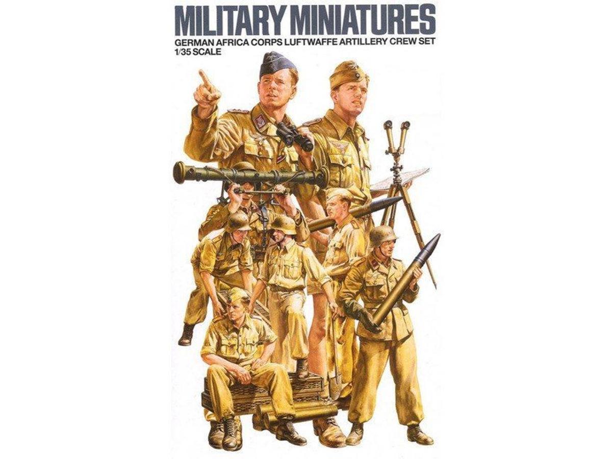 Склеиваемая модель Tamiya 135 Немецкие артиллеристы, африканский корпус 8 фигур