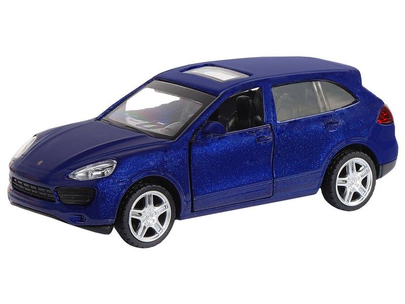 Машина АВТОПАНОРАМА Porsche Cayenne S, синий перламутр, 143, инерция, вк 17,512,56,5 см