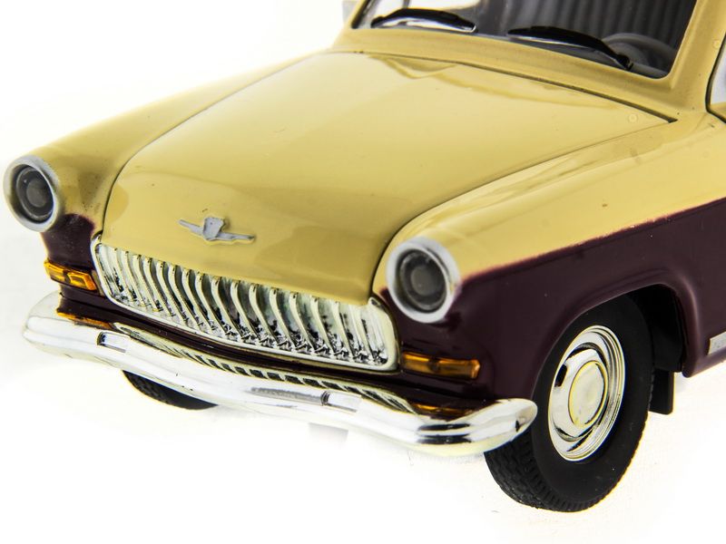 Машина АВТОПАНОРАМА ГАЗ21 Волга 124 вк  261211см, желтобордовая