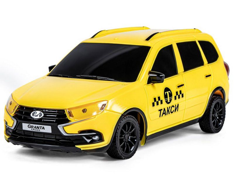 Радиоуправляемая машина AUTODRIVE Lada Granta такси, 116, желтый, 40MHz, вк 341513,5см