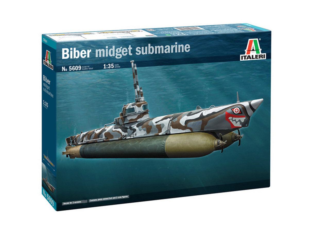 Сборная модель ITALERI 5609ИТ Подводная лодка Biber midget submarine, 172