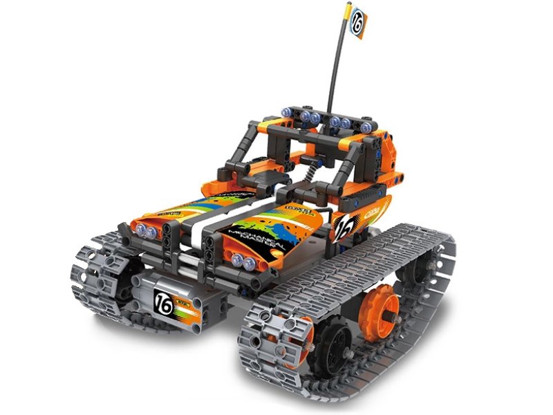 Радиоуправляемый конструктор Qihui Mechanical Master Скоростной вездеход 392 детали, оранжевый