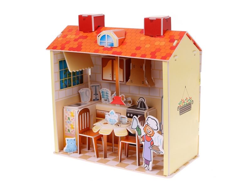 3D пазлы из пенокартона КУХНЯ 36 деталей, 4 листа