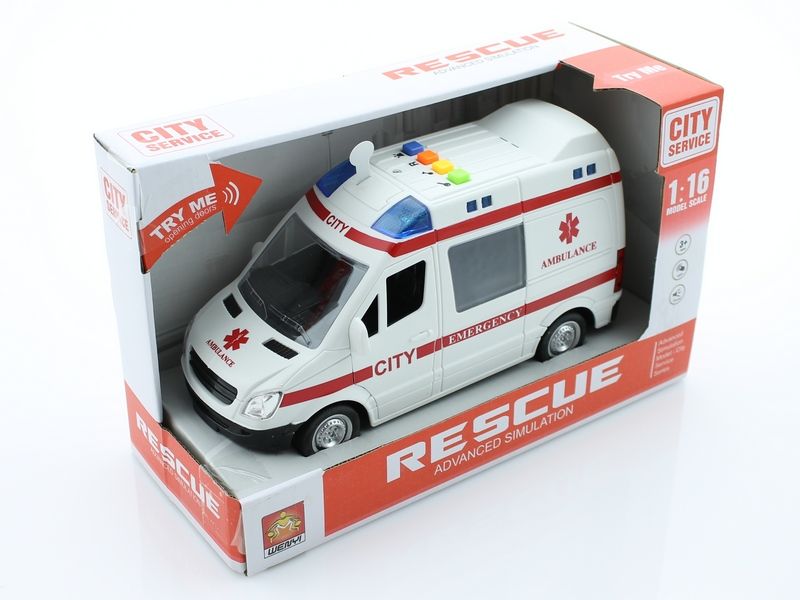 Машина инерционная WY590A Скорая помощь светзвук вк