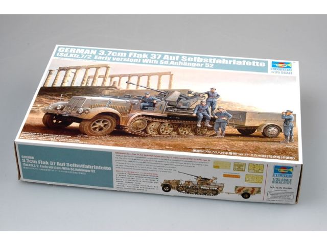 Сборная модель Пушка 37 мм Flak 37 на Sd Kfz 72 ранняя 135, шт