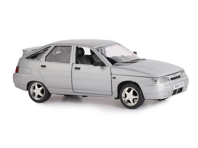 Машина АВТОПАНОРАМА ВАЗ 2112, 122, серебряный, инерция, вк 24,512,510,5 см