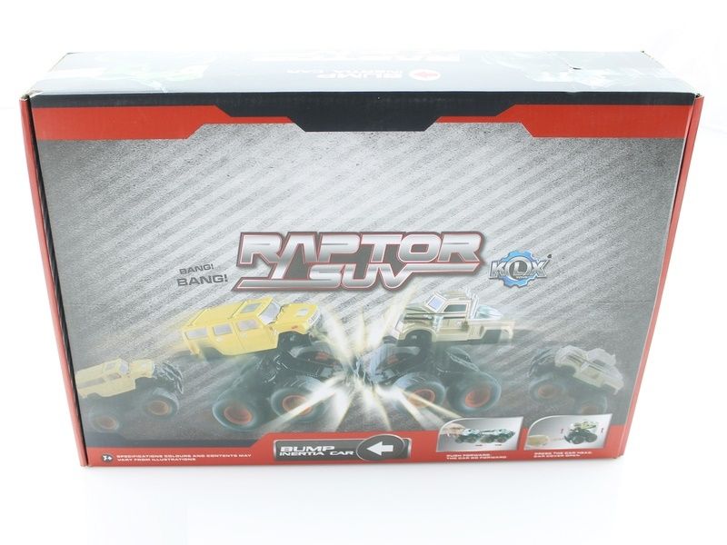 Машина инерционная KLX500114 Raptor SUV Military 4WD в асс, 8 шткор