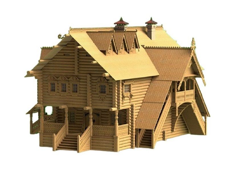 Сборная деревянная модель СВМодель Терем в Китайгороде, 3370 деталей, 172