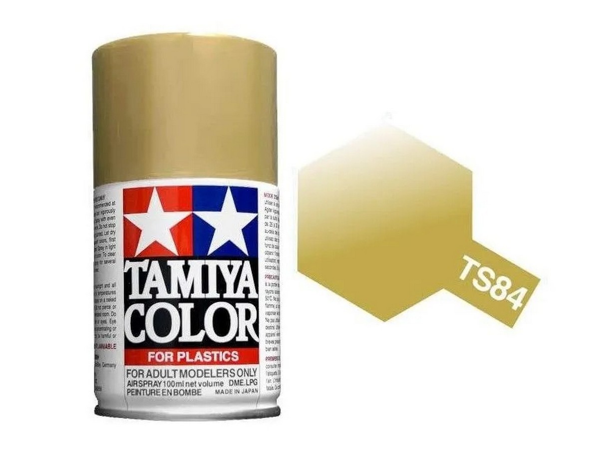 Краска Tamiya TS84 Metallic Gold Металлическое золото краскаспрей 100 мл
