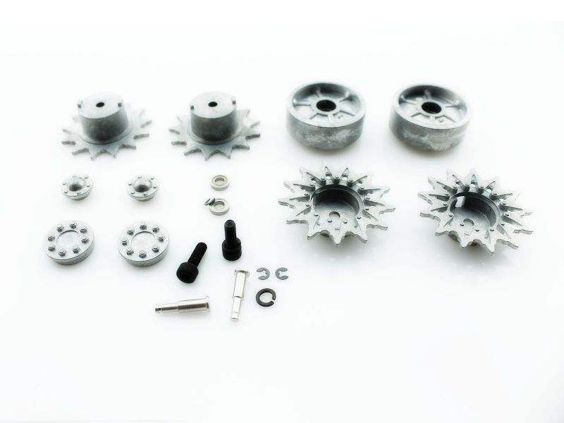 Ведущая звездочка 2 шт и ленивец 2 шт для танка SHERMAN M4A3 76 мм TAG120681