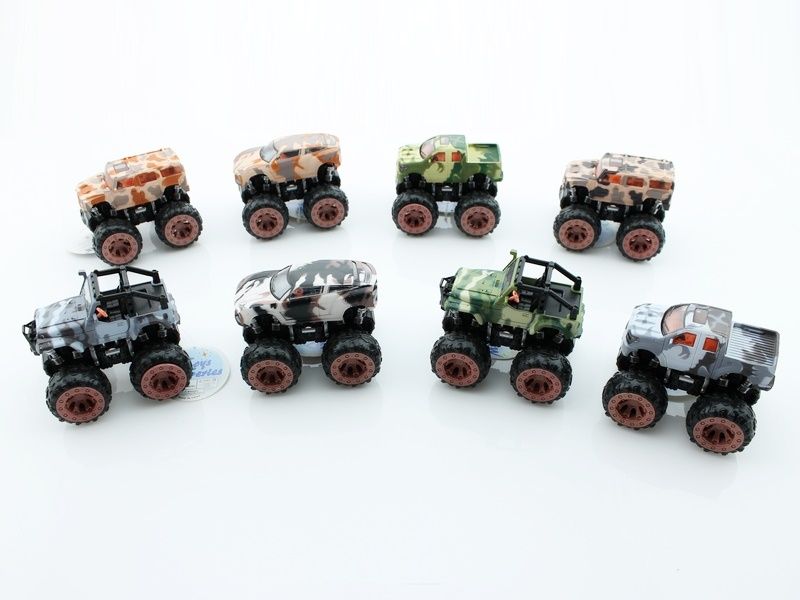 Машина инерционная KLX50021 Bigfoot Military 4WD в асс, 8 шткор