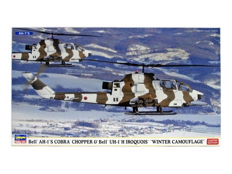 Сборная модель Hasegawa Вертолет Bell AH1S COBRA CHOPPER and Bell UH1H IROQUOIS WINTER, 172