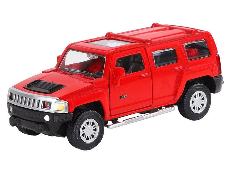 Машина АВТОПАНОРАМА Hummer H3, красный, 143, инерция, вк 17,512,56,5 см