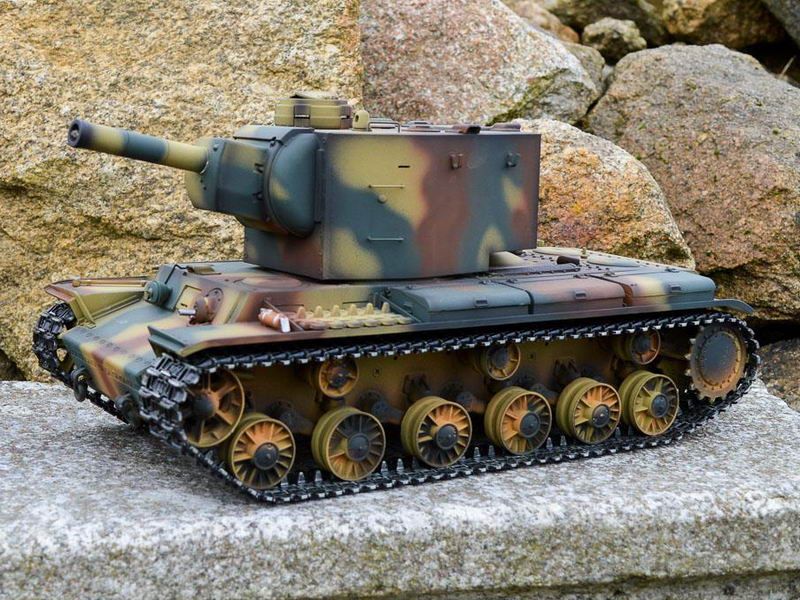 Радиоуправляемый танк Torro KV2 116 24G, зеленый, ИКпушка