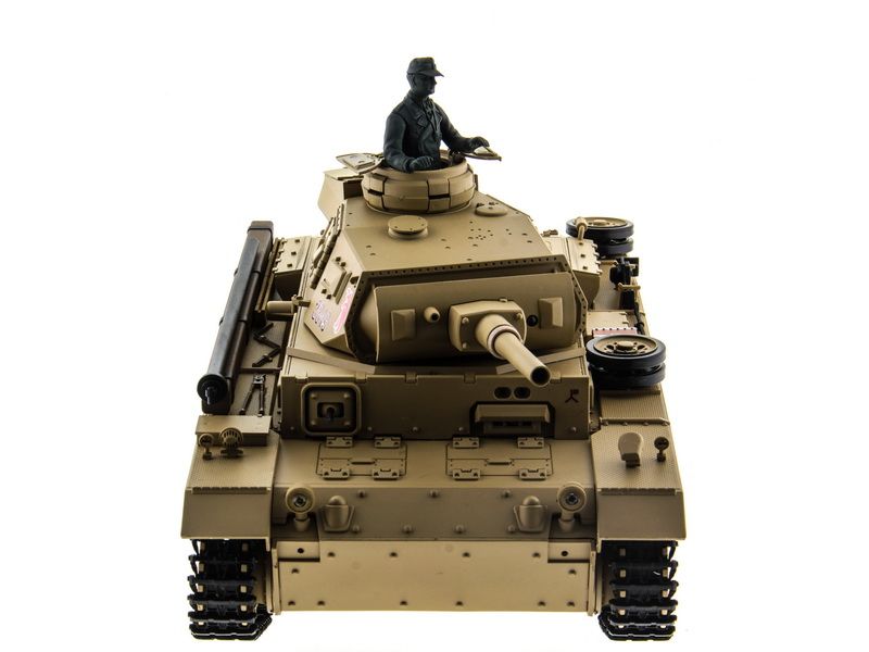 Радиоуправляемый танк Heng Long 116 Panzerkampfwagen III Германия 24G RTR PRO песочный