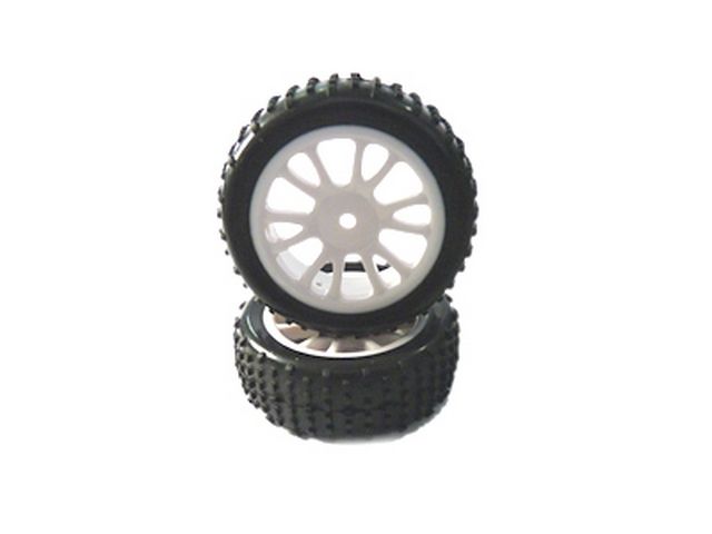 Комплект передних колес в сборе, белые, для багги Himoto масштаба 116, 2шт