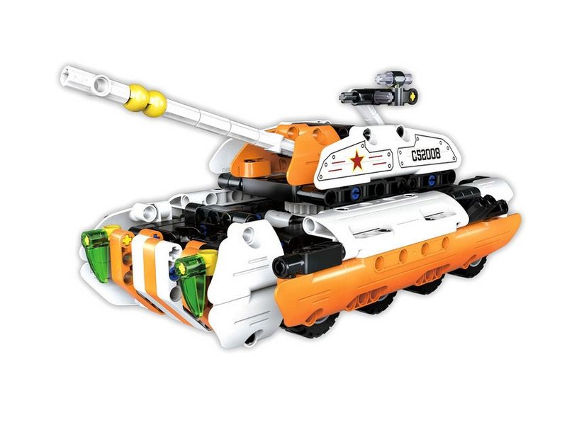 Конструктор CaDA Technic танктрансформер 2 в 1, инерционный 294 деталей