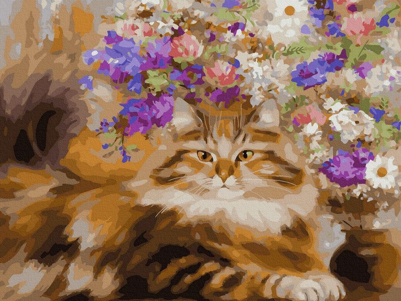 Картина по номерам с цветной схемой 40х50 КОТИНОВА Г ЛЕТНИЙ ДЕНЬ НА ДАЧЕ 32 цвета