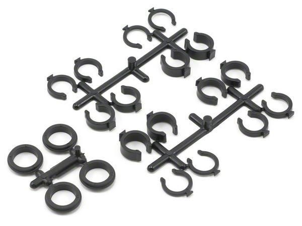 Проставки для настройки амортизаторов Quick Adj Spring Clips, Losi черные RPM70322
