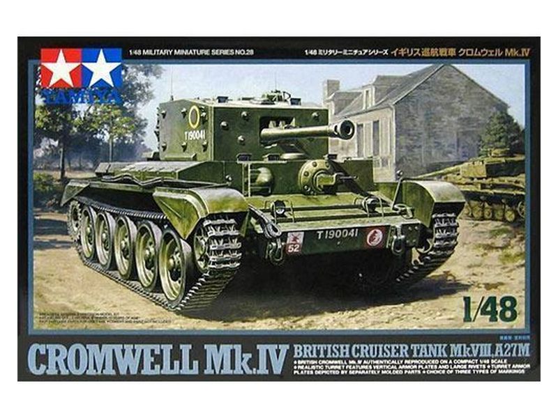 Склеиваемая модель Tamiya  148 Англтанк Cromwell MkIV, металличшасси, 3 варта декалей