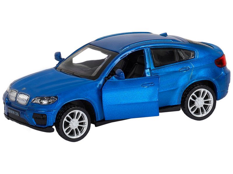 Машина АВТОПАНОРАМА BMW X6, 143, синий, инерция, откр двери, вк 17,512,56,5 см