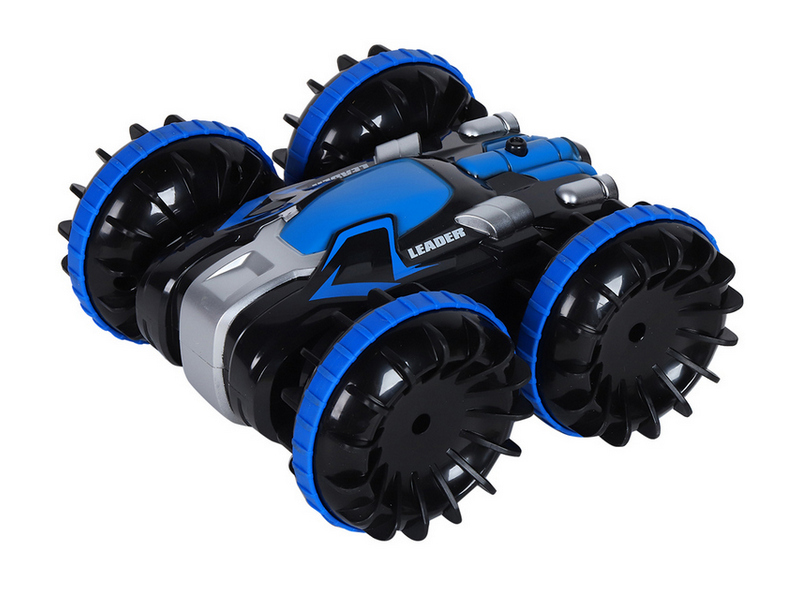 Радиоуправляемый перевертышамфибия AUTODRIVE, синий, 4WD, 24GHz, переворот, разворот на 360