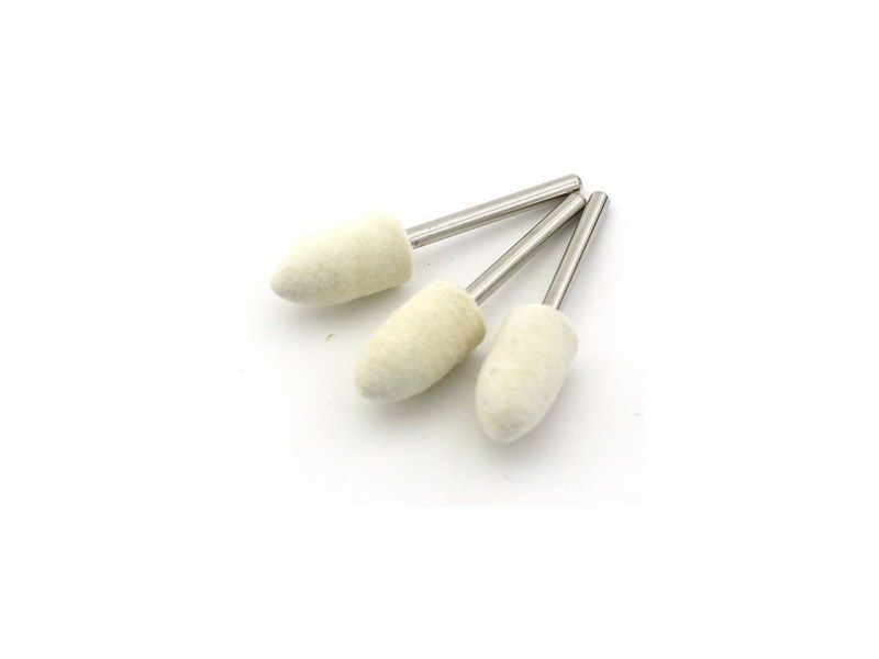 Диск полировочный, войлок, пуля, 10 х 15 мм, 3 штуп, блистер