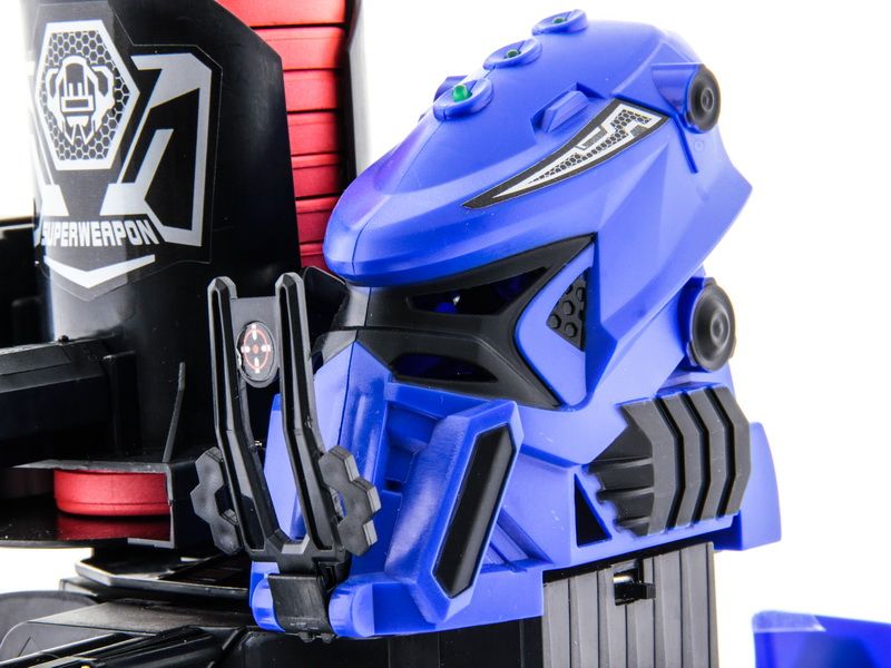 РУ боевой роботпаук Space Warrior, лазер, диски, синий, NiMh и ЗУ, 24G