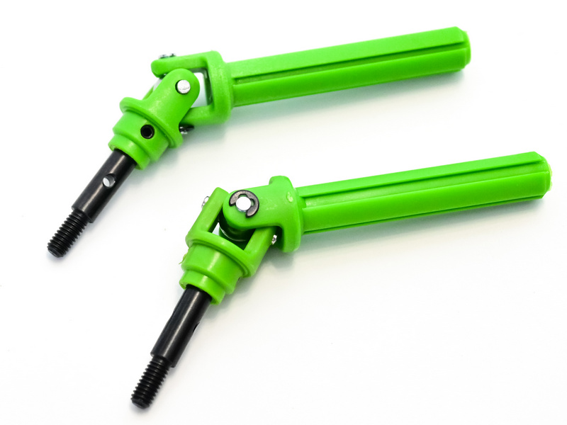 Ось колеса передняя с крестовиной и муфтой привода для Remo Hobby 18, тюнинг, зеленая