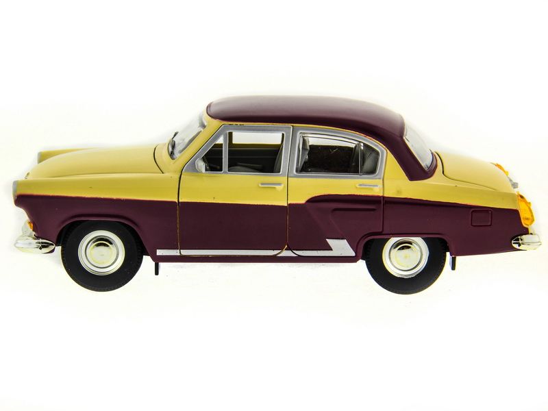 Машина АВТОПАНОРАМА ГАЗ21 Волга 124 вк  261211см, желтобордовая