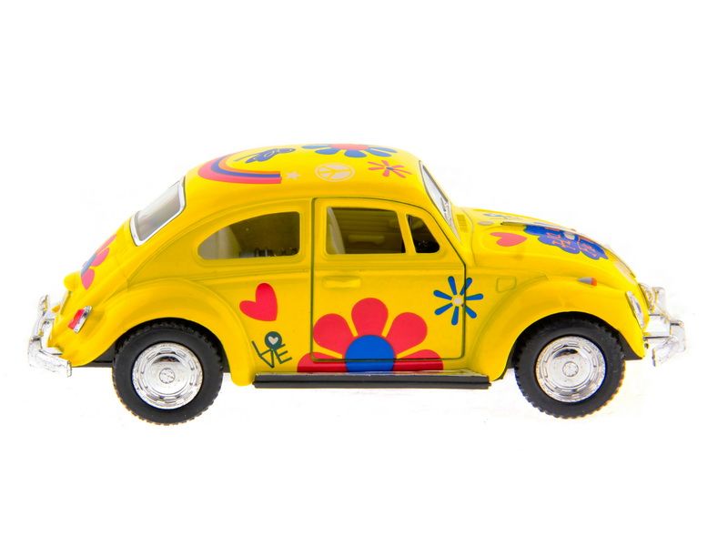 Машина Kinsmart 1967 Volkswagen Classical Beetle with printing инерция 112шт 132 бк