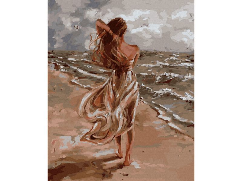 Картина по номерам с цветной схемой 40х50 ВЕТЕР С МОРЯ 28 цветов