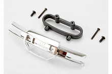 Бампер, передний, пластик, цвет хром